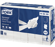 Tork H2 Xpress Advanced Multifold Hand Paper Towel Slimline 1 Ply Suitable for H2 System Carton -21 Packs 148430